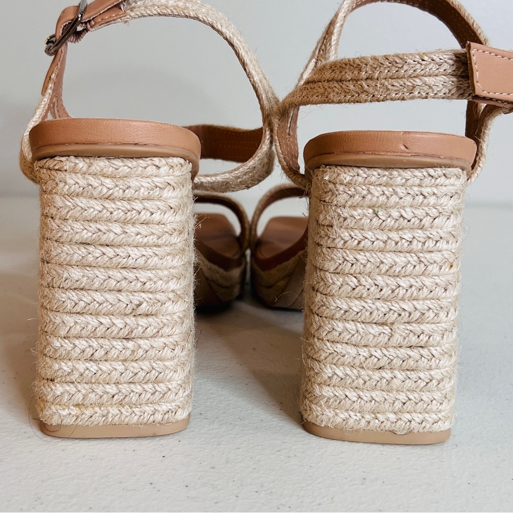 Dolce Vita Arnela Heels Dune Multi Woven High Chunky Block Heel Womens Size 10 - Picture 7 of 11